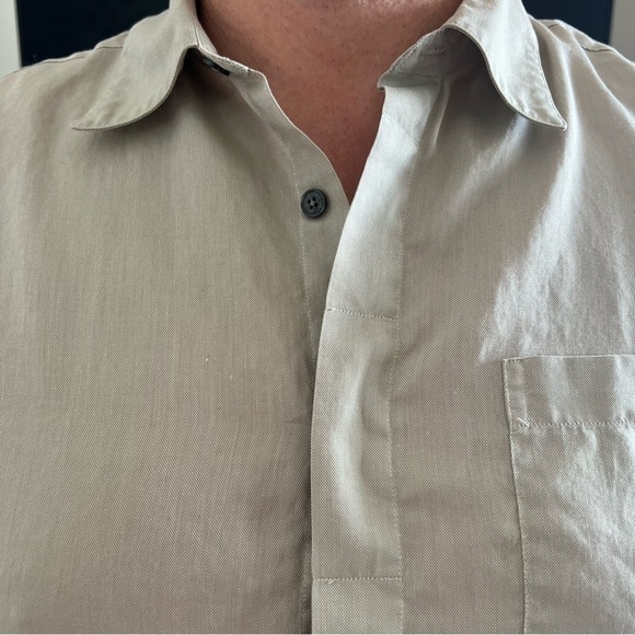Armani Exchange AX Men’s Derey Philippe Light Gray Button Up Collar Shirt L - Picture 6 of 16